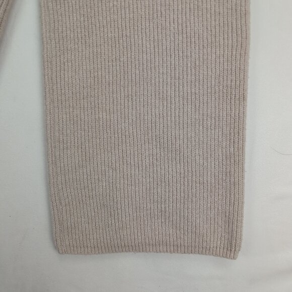 Miou Muse Ribbed Knit Wide Leg Pants M Beige - Picture 7 of 10